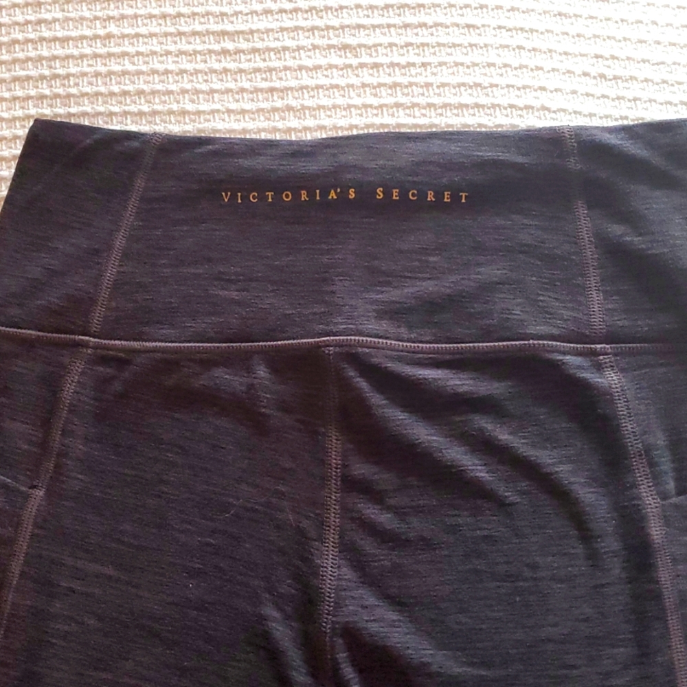 Victoria Secret High-Waisted Black/ Purple Tint Leggings - Picture 7 of 8